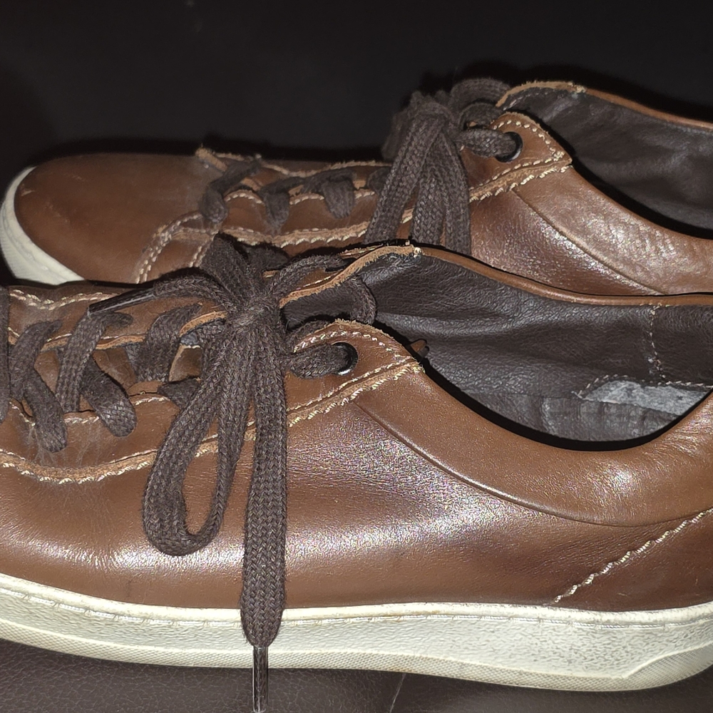 Bruno Magli Brown Leather Sneakers
